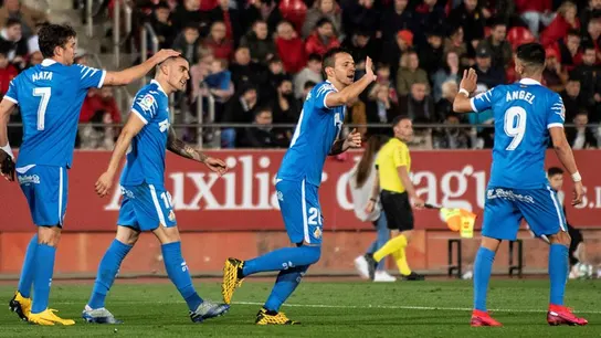 Los jugadores del Getafe celebran un gol Los jugadores del Getafe celebran un gol