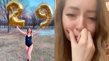 Imagen de la instagramer antes y después de su fiesta de cumpleaños. 