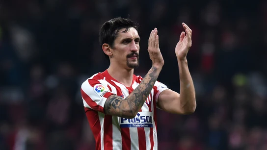 Stefan Savic, con el Atlético Stefan Savic, con el Atlético