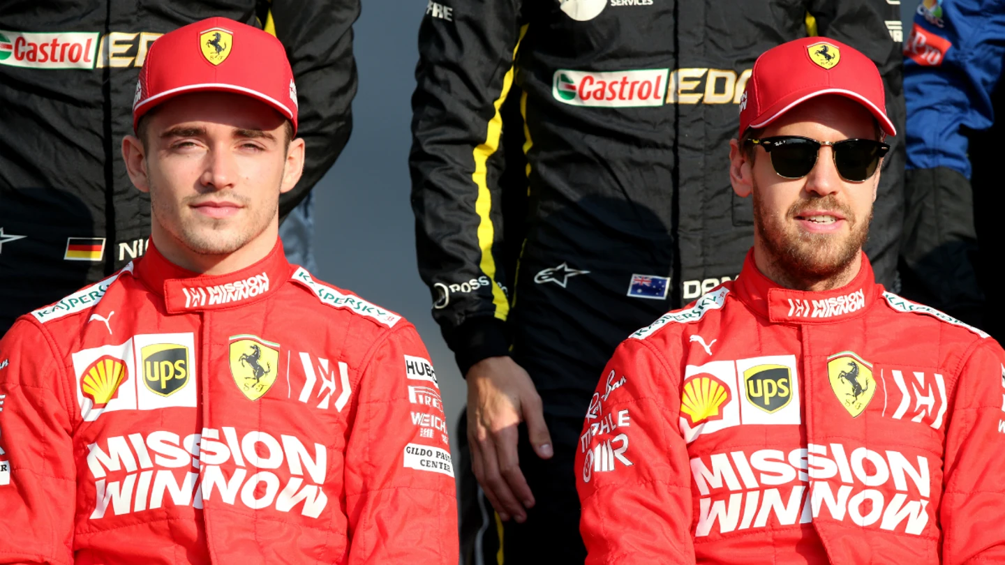 Charles Leclerc y Sebastian Vettel Charles Leclerc y Sebastian Vettel