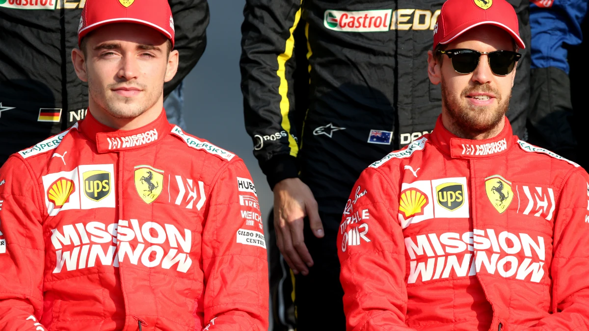 Charles Leclerc y Sebastian Vettel