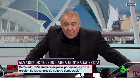 Ferreras, a Álvarez de Toledo: "En laSexta no somos independentistas, pero podrán expresarse aquí; aunque a Cayetana y sus pelotas les moleste" Ferreras, a Álvarez de Toledo: "En laSexta no somos independentistas, pero podrán expresarse aquí; aunque a Cayetana y sus pelotas les moleste"