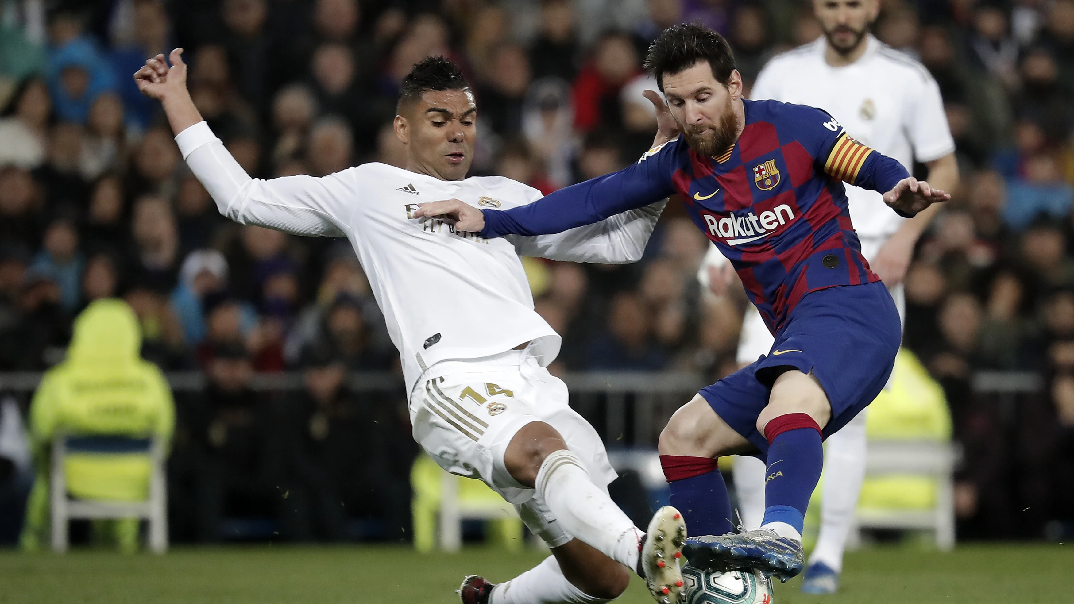 Casemiro y Leo Messi