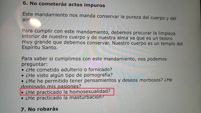 Imagen del cuestionario facilitado a los alumnos de 1º de ESO