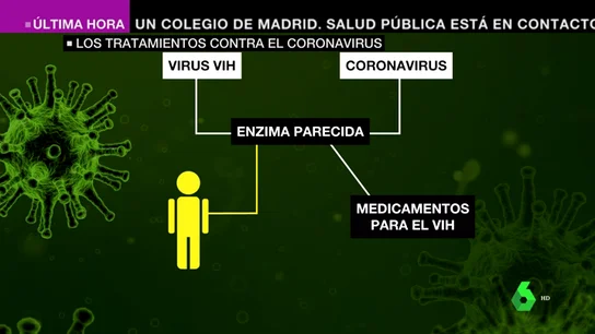 Tanto el virus del VIH como el del coronavirus tienen una enzima parecida Tanto el virus del VIH como el del coronavirus tienen una enzima parecida