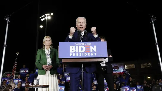 Joe Biden celebra los resultados del 'Supermartes' demócrata en Los Ángeles Joe Biden celebra los resultados del 'Supermartes' demócrata en Los Ángeles