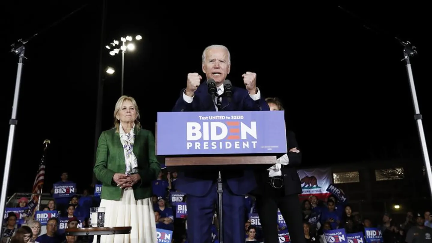 Joe Biden celebra los resultados del 'Supermartes' demócrata en Los Ángeles Joe Biden celebra los resultados del 'Supermartes' demócrata en Los Ángeles