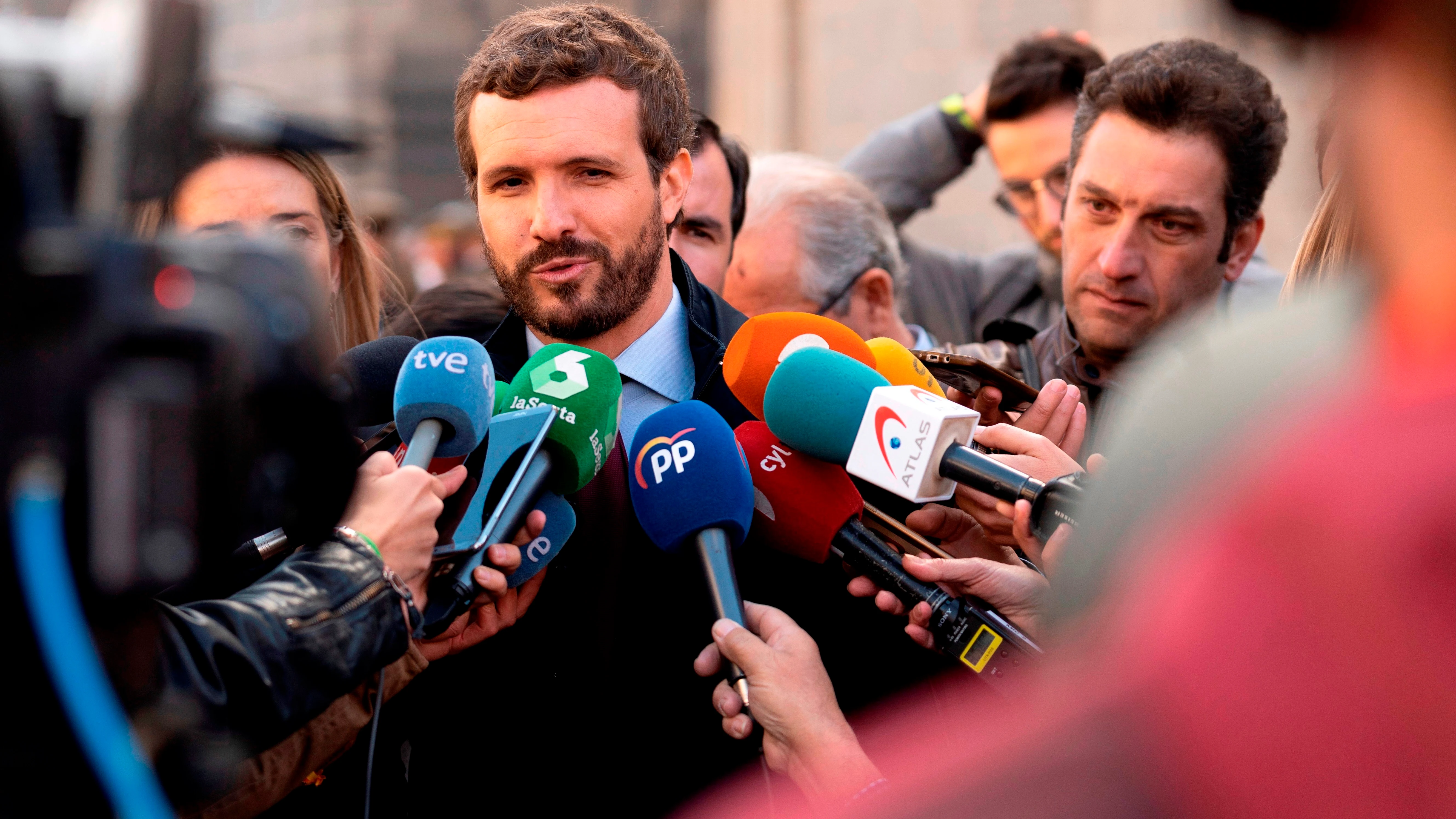 El líder del PP, Pablo Casado