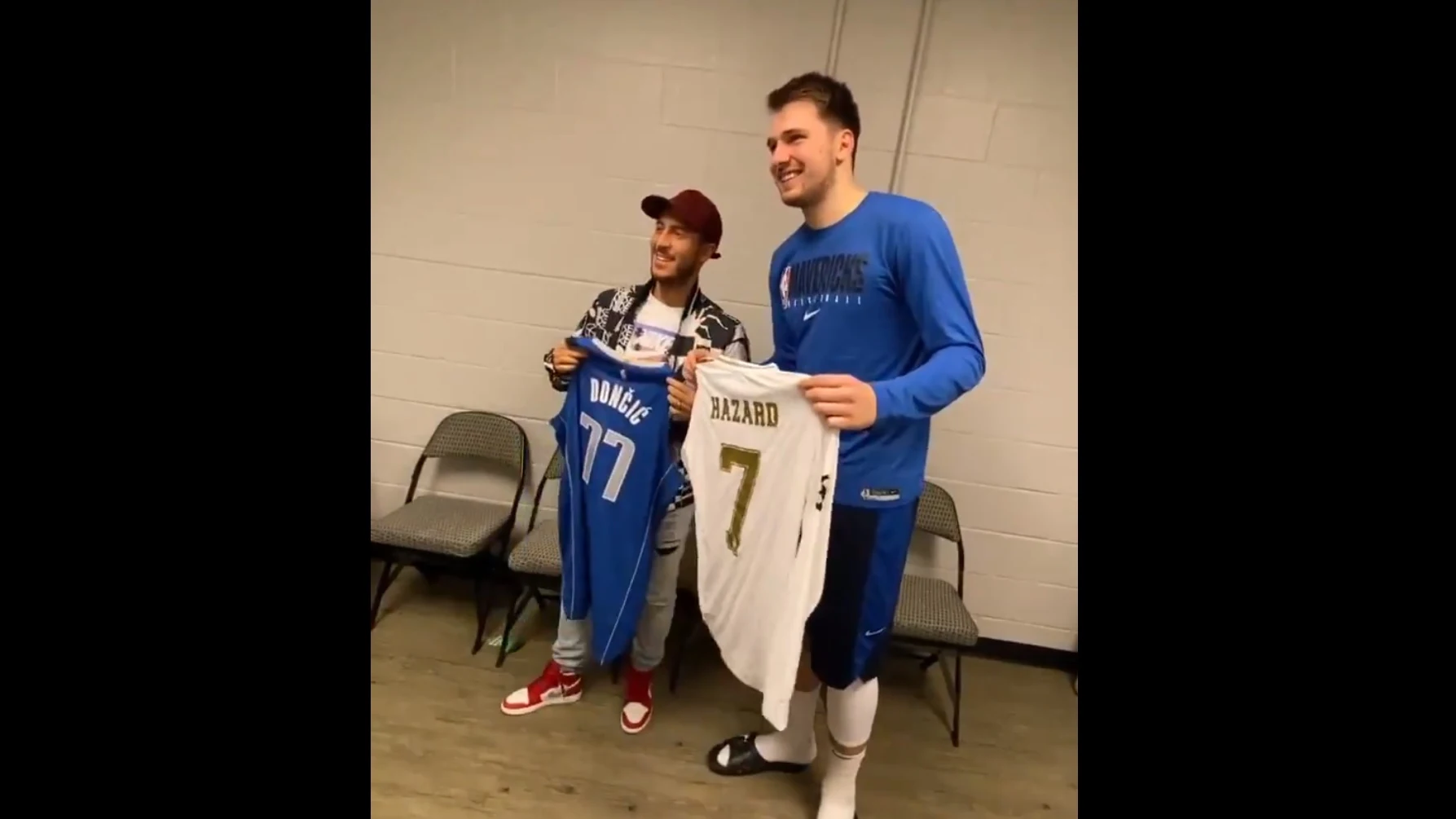 Eden Hazard y Luka Doncic