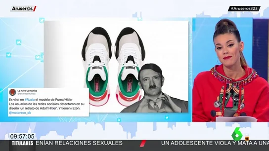 Las redes estallan con el nuevo modelo de zapatillas que recrea el rosto de Hitler Las redes estallan con el nuevo modelo de zapatillas que recrea el rosto de Hitler