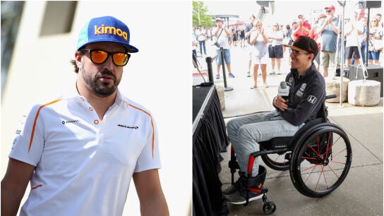 Fernando Alonso y Robert Wickens
