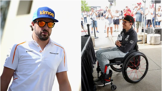 Fernando Alonso y Robert Wickens Fernando Alonso y Robert Wickens