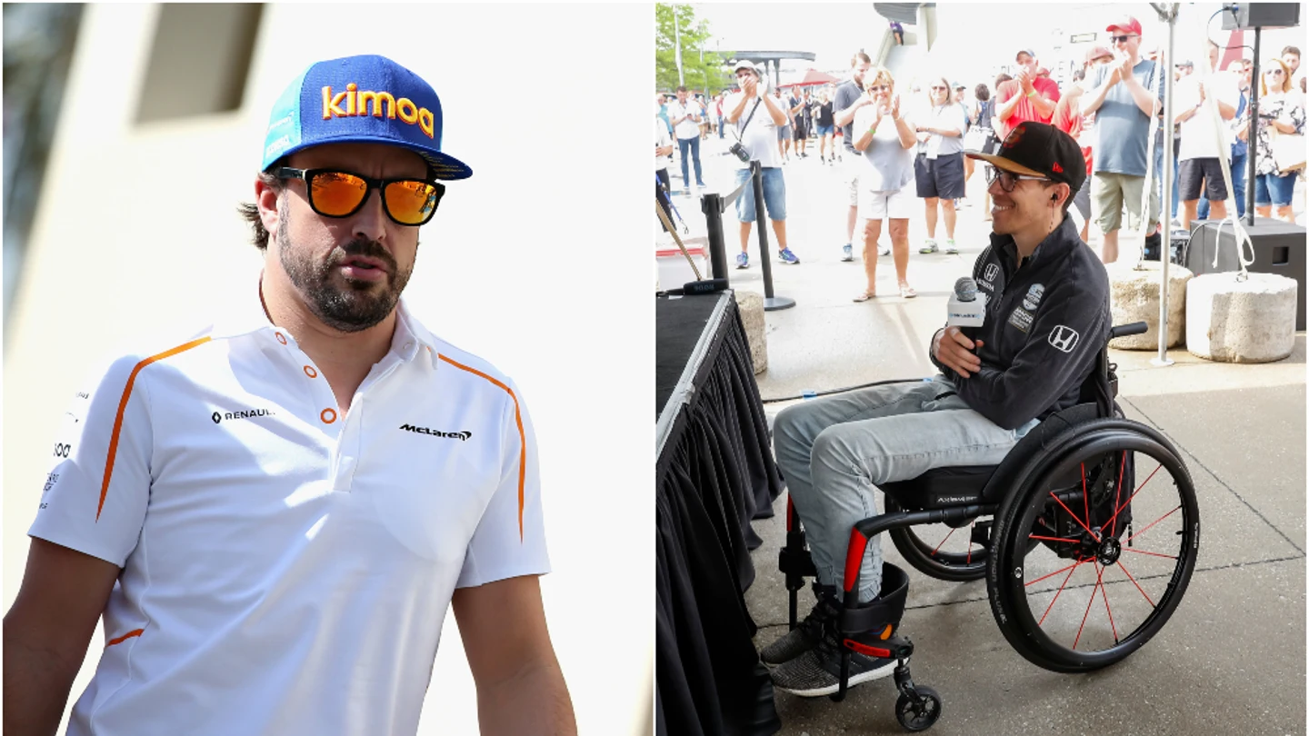 Fernando Alonso y Robert Wickens Fernando Alonso y Robert Wickens