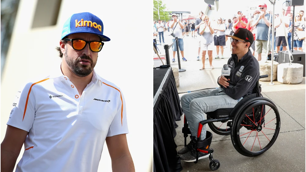 Fernando Alonso y Robert Wickens