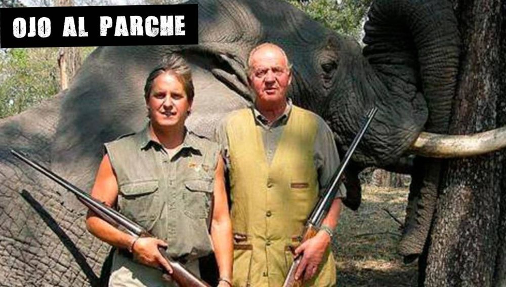 Juan Carlos de Borbón durante la cacería de elefantes en Botswana
