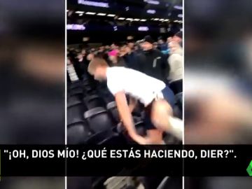 Un jugador del Tottenham salta a la grada y se lía a puñetazos para defender a su hermano menor Un jugador del Tottenham salta a la grada y se lía a puñetazos para defender a su hermano menor