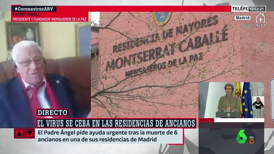 Padre Ángel: "Las residencias están llenas de héroes, pero necesitamos más profesionales y material sanitario" Padre Ángel: "Las residencias están llenas de héroes, pero necesitamos más profesionales y material sanitario"