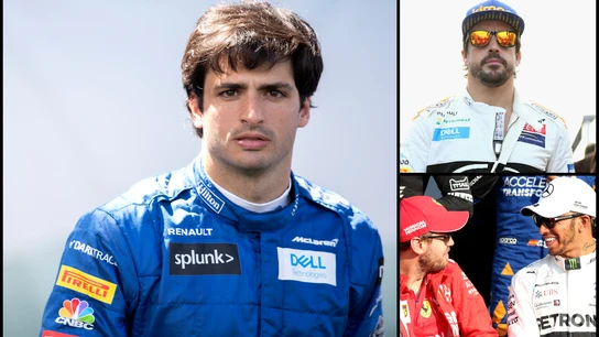 Carlos Sainz, Fernando Alonso, Sebastian Vettel y Lewis Hamilton Carlos Sainz, Fernando Alonso, Sebastian Vettel y Lewis Hamilton