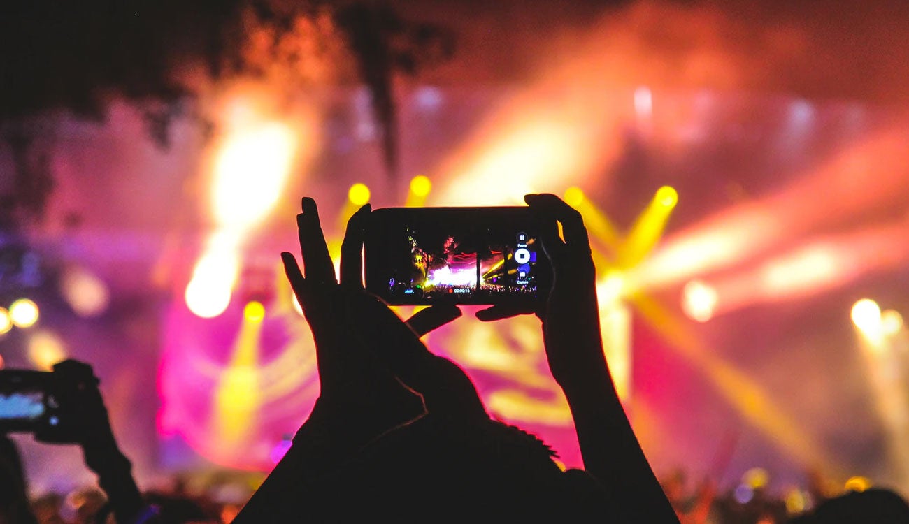 Grabación con el móvil en un concierto
