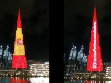 El Burj Khalifa apoya a España en la lucha contra el coronavirus El Burj Khalifa apoya a España en la lucha contra el coronavirus