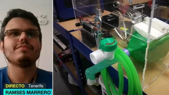 Imagen de un respirador artificial hecho con una impresora 3D Imagen de un respirador artificial hecho con una impresora 3D