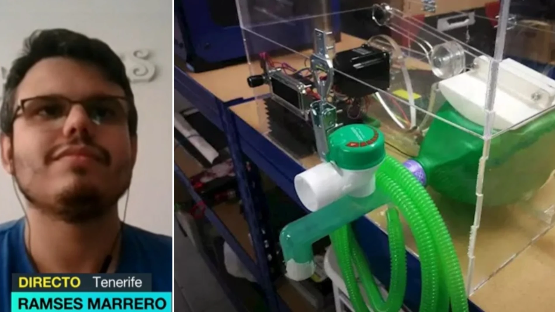 Imagen de un respirador artificial hecho con una impresora 3D