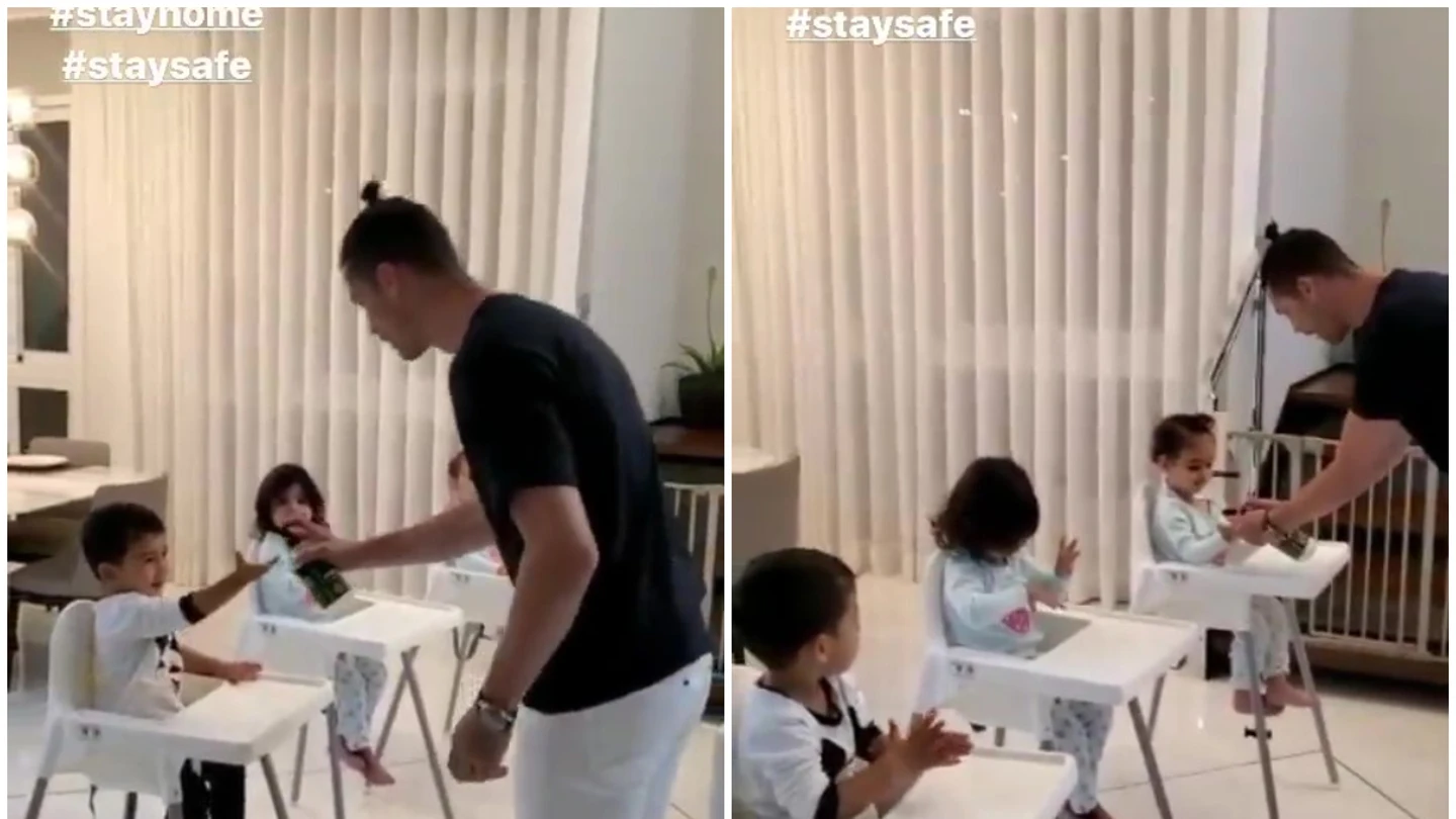 Cristiano Ronaldo, con sus hijos Cristiano Ronaldo, con sus hijos