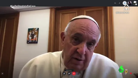 Imagen del papa Francisco en Lo de Évole Imagen del papa Francisco en Lo de Évole