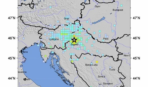 Imagen del terremoto en Croacia Imagen del terremoto en Croacia