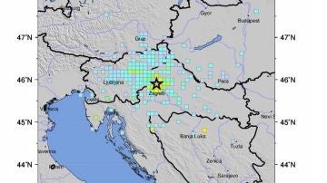 Imagen del terremoto en Croacia