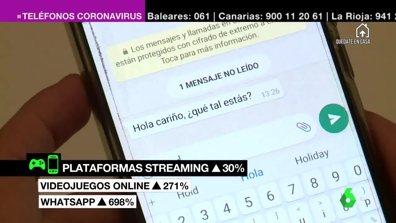 El confinamiento dispara el uso de internet para comunicarnos y entretenernos.