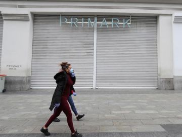 Fachada del Primark en la Gran Vía durante el estado de alarma