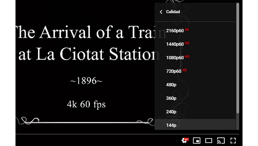 Seleccionando la calidad