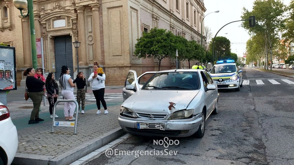 Los infractores, durante el control policial