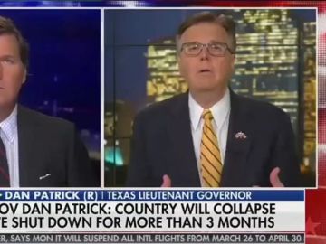 El vicegobernador de Texas, Dan Patrick, durante su entrevista en televisión. El vicegobernador de Texas, Dan Patrick, durante su entrevista en televisión.