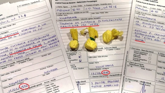 Denuncias y droga incautada a la octogenaria Denuncias y droga incautada a la octogenaria