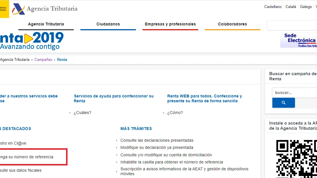 ¿Cómo se obtiene el número de referencia para la renta 2020?