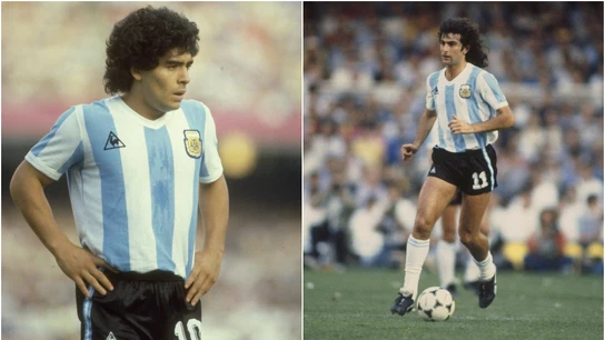 Maradona y Kempes con la selección argentina Maradona y Kempes con la selección argentina