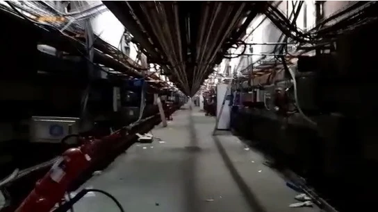 Imágen del interior dels sistema de oxígeno, aire y vacío construido en el IFEMA. Imágen del interior dels sistema de oxígeno, aire y vacío construido en el IFEMA.