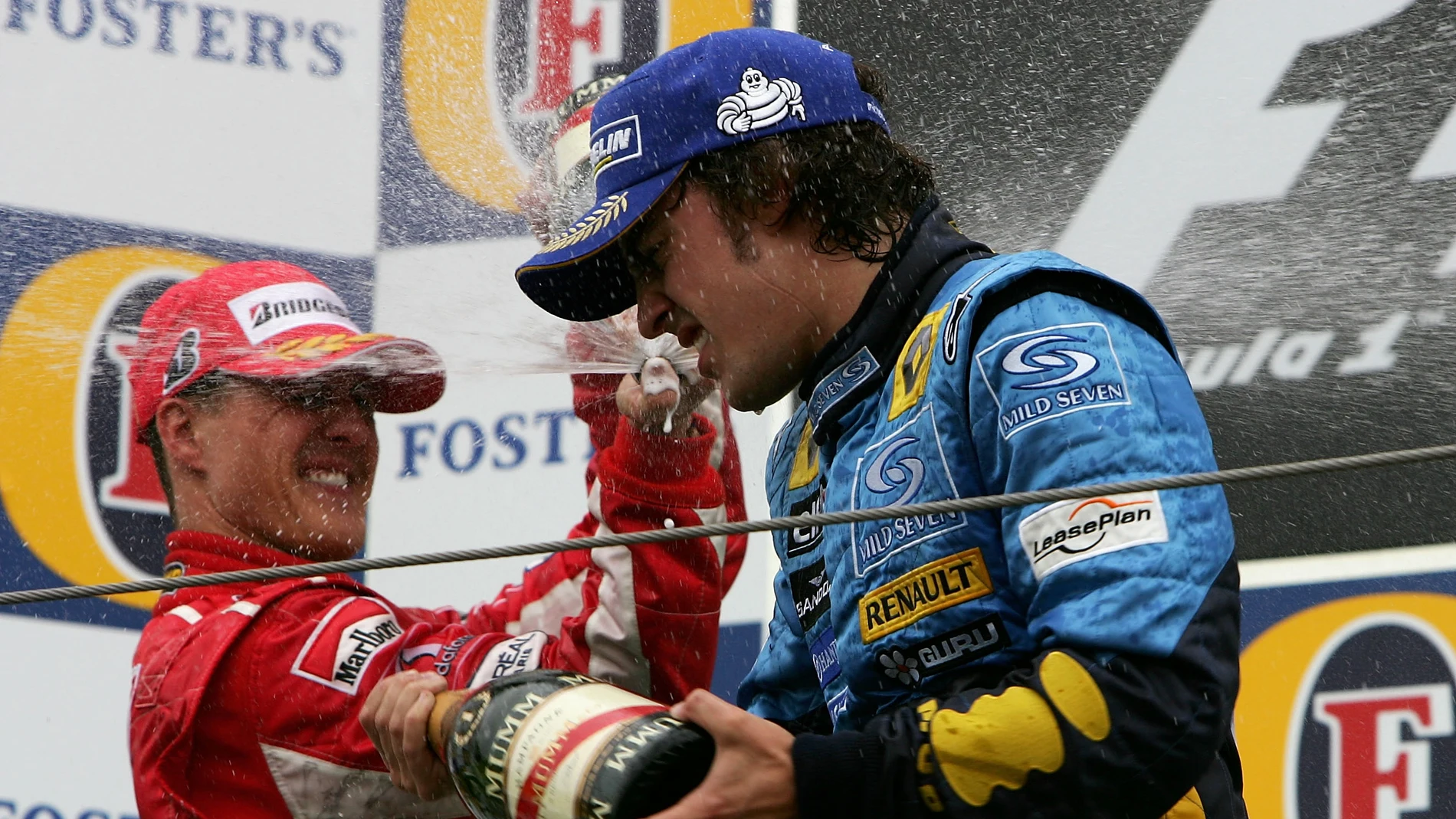Michael Schumacher y Fernando Alonso