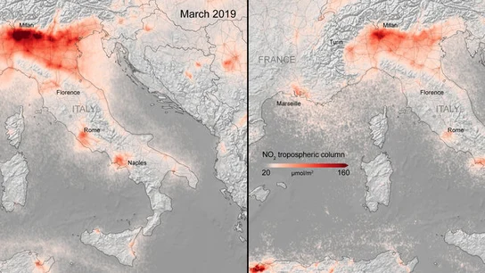 Comparación de los niveles de contaminación en Italia Comparación de los niveles de contaminación en Italia