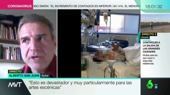 La reflexi&oacute;n de Alberto San Juan: "Este drama va a obligarnos a pensar en un humanismo global y una defensa de la vida"