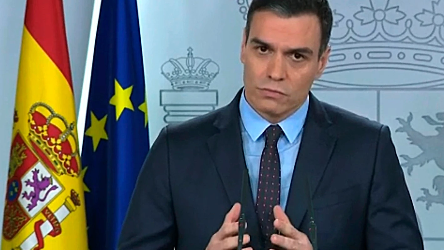 Pedro Sánchez, durante su comparecencia de este sábado