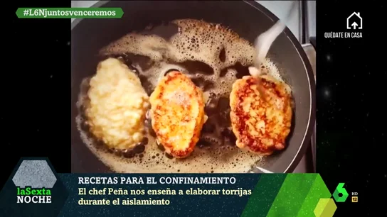 El chef Peña cocina torrijas El chef Peña cocina torrijas