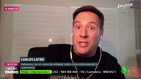 Carlos Latre desvela su inédita (y genial) imitación de Fernando Simón Carlos Latre desvela su inédita (y genial) imitación de Fernando Simón