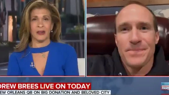 Hoda Kotb y Drew Brees Hoda Kotb y Drew Brees