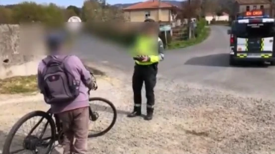 Un ciclista, denunciado.