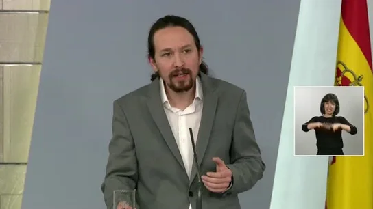 El vicepresidente segundo Pablo Iglesias El vicepresidente segundo Pablo Iglesias