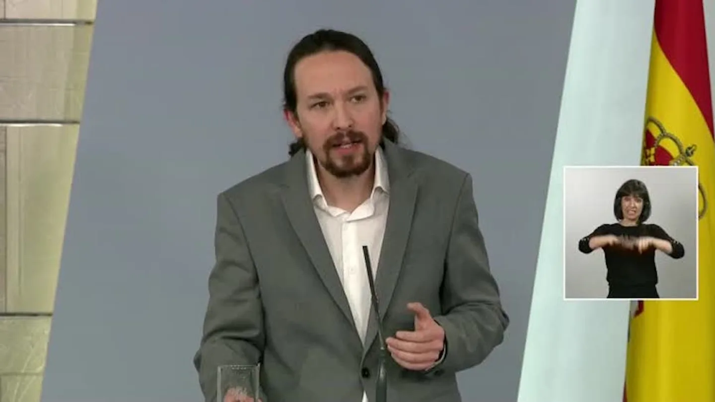 El vicepresidente segundo Pablo Iglesias El vicepresidente segundo Pablo Iglesias