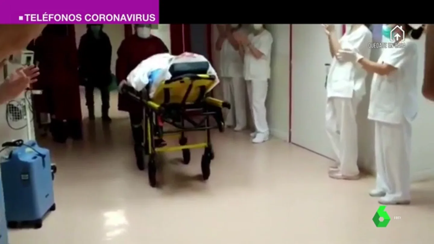 La bonita despedida a una anciana de 101 años tras vencer al coronavirus La bonita despedida a una anciana de 101 años tras vencer al coronavirus